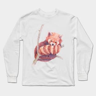 Sleepy Red Panda Long Sleeve T-Shirt